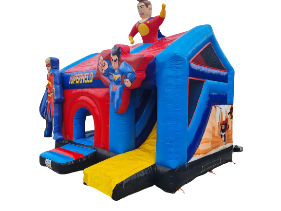 Multiplay springkussen - 5x4 m - superhelden