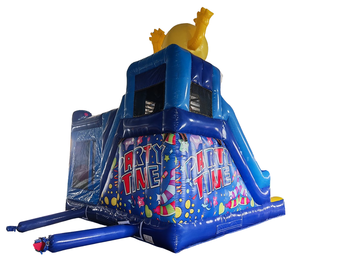 Springkussen party - met glijbaan - 5x5 m 