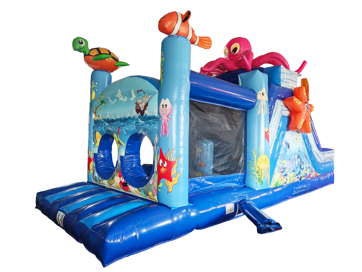 Stormbaan seaworld met glijbaan - 8,5x3,1 m 