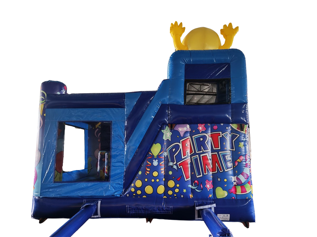 Springkussen party - met glijbaan - 5x5 m 